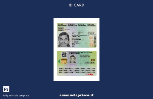stile verificato Modello presente documento d'identità per bambini belgi